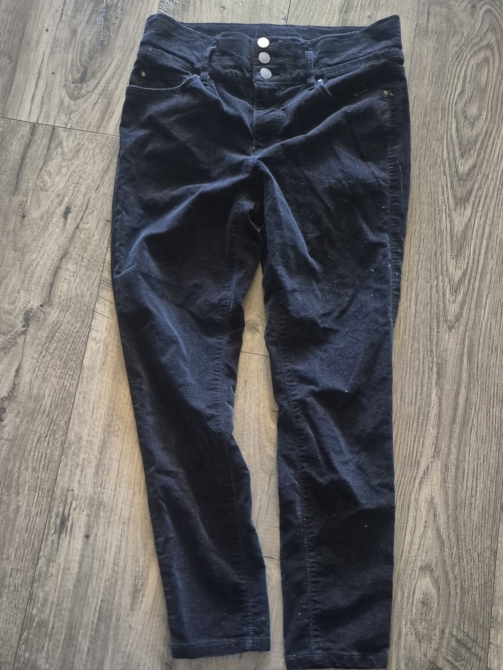 Women's High-Rise Navy Corduroy Jeans Ann Taylor Petite 8P